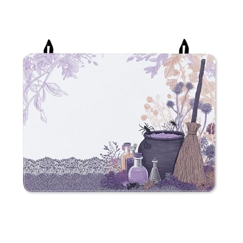 Kessel-Herdabdeckung für Elektroherd, Halloween, fantasievolle Besenflaschen, Halloween, violette PU-Oberflächenabdeckung für Glasplatte, elektrisches Wohnmobil, Küchendekoration, 71,1 x 50,8 cm Kessel-Herdabdeckung für Elektroherd, Halloween, fantasievolle Besenflaschen, Halloween, violette PU-Oberflächenabdeckung für Glasplatte, elektrisches Wohnmobil, Küchendekoration, 71,1 x 50,8 cm von Generic