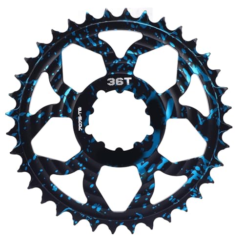 Kettenkette, Negative Positive Zahn-optimierte Leistung Easy Installation Hohe Installation High Getriebe Fahrrad-Prime 7075 Aluminiumlegierung für GXP (Blue Black Camo) von Generic