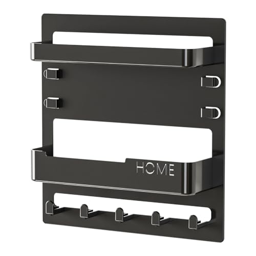 Key Rack Selbstklebender Mail-Organizer for Büro und Eingangsgarderobe (schwarz) von Generic