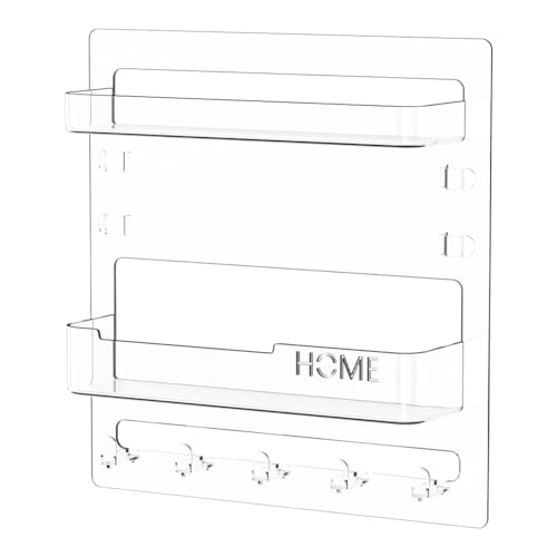 Key Rack Self Stick auf dem Mail -Organisator for Office -Eingangsgarage (transparent) von Generic