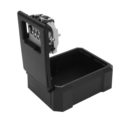 Key Safe Box Sturdy Wall Mount Combination Lockbox für Home Office School, Hochfächer -Legierungsmaterial, Ideal für Schlüssellager (Black) von Generic