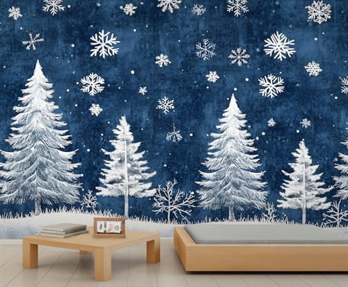 Kiefernbaum Wandbild Natürliche Landschafts Tapete Winter Schneeszene Akzenttapete Tiefblauer Nachthimmel Kindertapete für Schlafzimmer Wohnzimmer Sofa TV Hintergrund Wandbild Poster Dekor Kiefernbaum Wandbild Natürliche Landschafts Tapete Winter Schneeszene Akzenttapete Tiefblauer Nachthimmel Kindertapete für Schlafzimmer Wohnzimmer Sofa TV Hintergrund Wandbild Poster Dekor von Generic