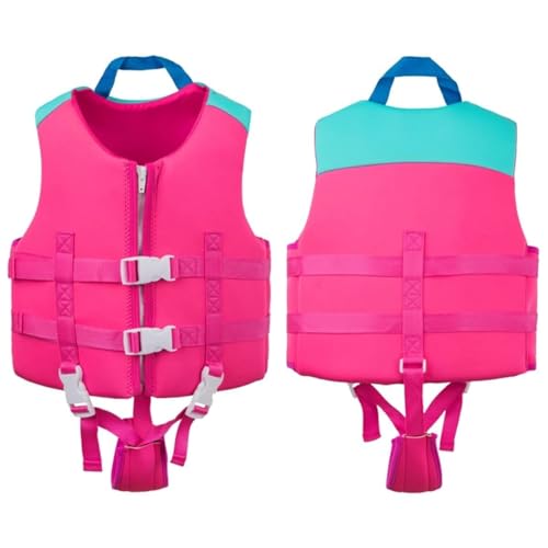 Kinder-Rettungswesten mit high Auftrieb, verstellbare Sicherheitsgurte, Schwimmweste for Bootfahren, Wassersport, Poolsicherheit(Pink,M) von Generic