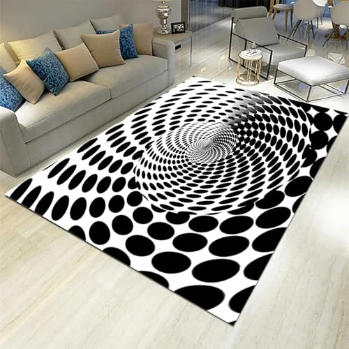 Kinder Teppich Mädchen 3D Abstrakte Geometrische Texturstreifen Flächenteppich Schlafzimmer Dekor Teenager rutschfest Bequem Boden Freizeitmatte 160 X 230 cm - Schmutzabweisend - Leicht -214679156301 von Generic