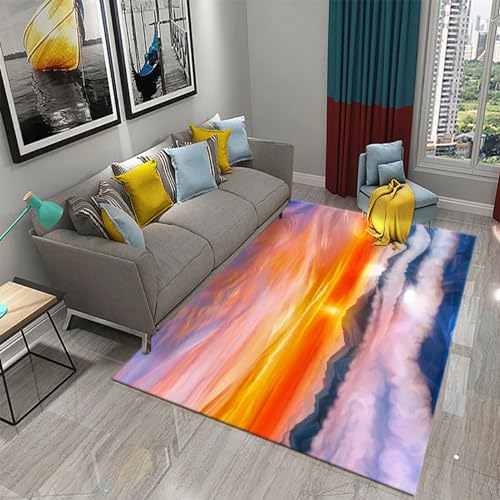 Kinder Teppich Mädchen 3D Cartoon-Sonnenaufgang-Landschaft Flächenteppich Schlafzimmer Dekor Teenager Rutschfest Bequem Boden Freizeitmatte 100 X 150 Cm - Schmutzabweisend - Leicht Zu Rei -37783258961 Kinder Teppich Mädchen 3D Cartoon-Sonnenaufgang-Landschaft Flächenteppich Schlafzimmer Dekor Teenager Rutschfest Bequem Boden Freizeitmatte 100 X 150 Cm - Schmutzabweisend - Leicht Zu Rei -37783258961 von Generic