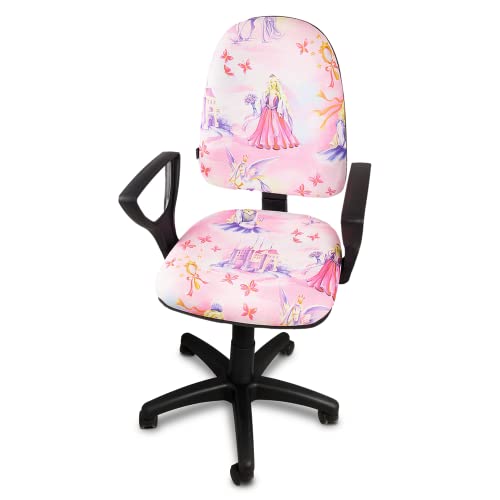 ARTOFIS Schreibtischstuhl mit Höhenverstellbar für Mädchen - Ergonomischer Kinderschreibtischstuhl mit 5 Rollen, Drehbarer Jungendstuhl mit Rückenlehne, Stil Bred Prinzessin von ARTOFIS