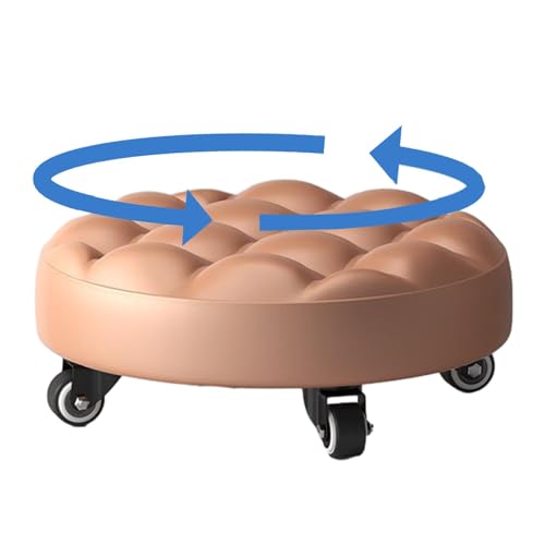 Kinderstühle: Niedrige Hocker mit aufrollbarem Sitz, Rollhocker aus PU, niedrige Höhe mit 4 Rollen, Arbeitsstuhl, Mehrzweck-Stuhl, Barhocker für die Li von Generic