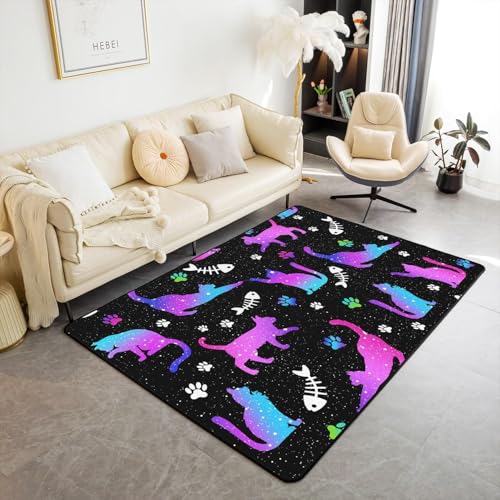 Kinderteppich Cartoon-Tierkatze - Kurzflor Teppich Kinderzimmer Spielteppich Antiallergen Und Extra Weich - Babyzimmer Teppiche Für Junge Und Mädchen Babyteppich 200 X 300 cm -6126862595844 von Generic