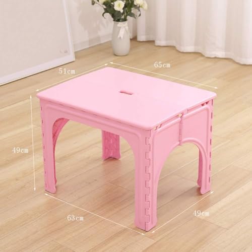 Kindertisch Und Stühle Klappbar, Faltbarer Tragbarer Aktivitätstisch Für Kleinkinder, Kunststofftisch Und Stühle Für Jungen Und Mädchen, Pink, 1 Table + 2 Chairs von Generic