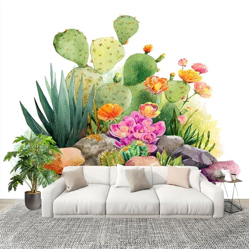 Kinderzimmer Fototapete Panorama, Aquarell Blumenkaktus Wandbild Wandposter, GrüN Wandtapete Wohnzimmer Wanddeko Vlies Tapeten Poster TV Hintergrund Wandbilder 400x280 cm Kinderzimmer Fototapete Panorama, Aquarell Blumenkaktus Wandbild Wandposter, GrüN Wandtapete Wohnzimmer Wanddeko Vlies Tapeten Poster TV Hintergrund Wandbilder 400x280 cm von Generic
