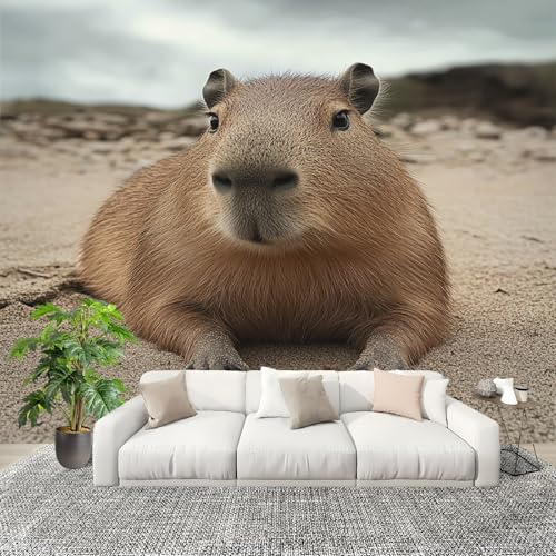 Kinderzimmer Fototapete Panorama, Tierisches Capybara Muster Wandbild Wandposter, Braun Wandtapete Wohnzimmer Wanddeko Vlies Tapeten Poster TV Hintergrund Wandbilder 300x210 cm Kinderzimmer Fototapete Panorama, Tierisches Capybara Muster Wandbild Wandposter, Braun Wandtapete Wohnzimmer Wanddeko Vlies Tapeten Poster TV Hintergrund Wandbilder 300x210 cm von Generic