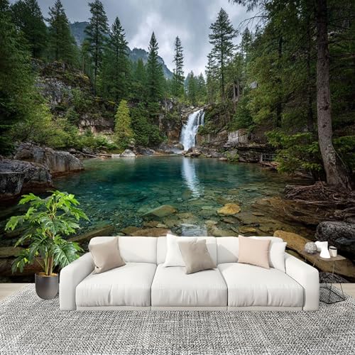 Kinderzimmer Fototapete Panorama, Waldwasserfalllandschaft Wandbild Wandposter, GrüN Wandtapete Wohnzimmer Wanddeko Vlies Tapeten Poster TV Hintergrund Wandbilder 400x280 cm Kinderzimmer Fototapete Panorama, Waldwasserfalllandschaft Wandbild Wandposter, GrüN Wandtapete Wohnzimmer Wanddeko Vlies Tapeten Poster TV Hintergrund Wandbilder 400x280 cm von Generic