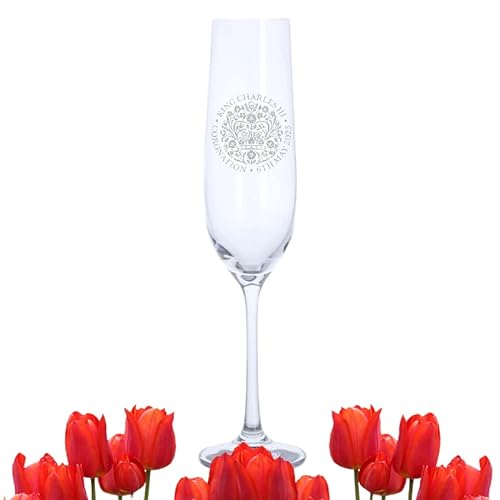 King Charles III Coronation Dartington Champagnerglas, Gläser Royal Memorabilia, Royalty... (2 Gläser) von Generic