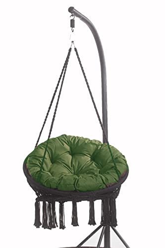 Kissen für hängesessel Outdoor 90x90cm- hängesessel Kissen waschen-hängesessel Kissen rund-Hängesitz Kissen - Indoor & Outdoor | Hängekorb mit (Grün) von Generic