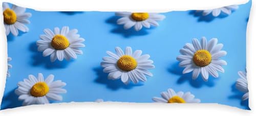 Kissenbezug 50 x 150 Seitenschläferkissen Bezug Blau Schlafkissen Seitenschläfer Blume Kopfkissenbezug Super Weich Seitenschläfer, Schwangerschaftskissen Verdecktem Zip, Deko für Kissen Bett P-431 Kissenbezug 50 x 150 Seitenschläferkissen Bezug Blau Schlafkissen Seitenschläfer Blume Kopfkissenbezug Super Weich Seitenschläfer, Schwangerschaftskissen Verdecktem Zip, Deko für Kissen Bett P-431 von Generic