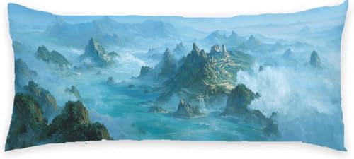 Kissenbezug 50 x 150 Seitenschläferkissen Bezug Blau Schlafkissen Seitenschläfer Landschaft Kopfkissenbezug Super Weich Kissen Seitenschläfer, Zip Schwangerschaftskissen, Deko für Kissen Bett P-923 Kissenbezug 50 x 150 Seitenschläferkissen Bezug Blau Schlafkissen Seitenschläfer Landschaft Kopfkissenbezug Super Weich Kissen Seitenschläfer, Zip Schwangerschaftskissen, Deko für Kissen Bett P-923 von Generic