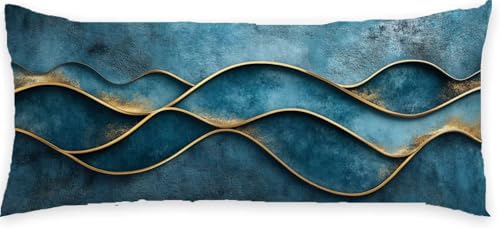 Kissenbezug 50 x 150 Seitenschläferkissen Bezug Blau Schlafkissen Seitenschläfer Modern Kopfkissenbezug Super Weich Seitenschläfer, Schwangerschaftskissen Verdecktem Zip, Deko für Kissen Bett P-423 Kissenbezug 50 x 150 Seitenschläferkissen Bezug Blau Schlafkissen Seitenschläfer Modern Kopfkissenbezug Super Weich Seitenschläfer, Schwangerschaftskissen Verdecktem Zip, Deko für Kissen Bett P-423 von Generic