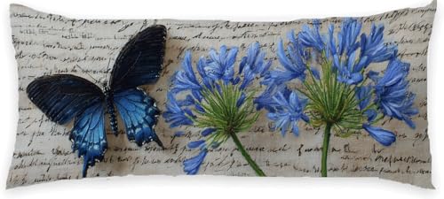 Kissenbezug 50 x 150 Seitenschläferkissen Bezug Blau Schlafkissen Seitenschläfer Schmetterling Kopfkissenbezug Super Weich Kissen Seitenschläfer, Schwangerschaftskissen, Deko für Kissen Bett P-910 Kissenbezug 50 x 150 Seitenschläferkissen Bezug Blau Schlafkissen Seitenschläfer Schmetterling Kopfkissenbezug Super Weich Kissen Seitenschläfer, Schwangerschaftskissen, Deko für Kissen Bett P-910 von Generic