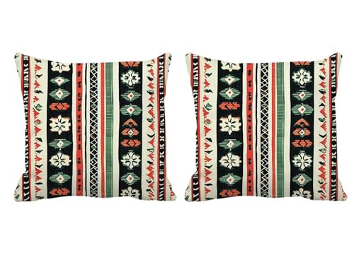 Kissenbezug 70x70cm Böhmen 2 Stück Wasserfest Quadratische Sofakissen Retro Samt Kissenbezüge mit Unsichtbarer Reißverschluss Wasserdicht Outdoor Kissenhüllen für Wohnzimmer Herbstdeko,geschenke -T729 von Generic
