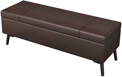 Klappbare Aufbewahrung Ottomane 27,5 Zoll Schlafzimmer Und Flur Aufbewahrungsbank Kunstleder Mit Schaumgepolstertem Sitz Unterstützt 330 Lbs, Brown Klappbare Aufbewahrung Ottomane 27,5 Zoll Schlafzimmer Und Flur Aufbewahrungsbank Kunstleder Mit Schaumgepolstertem Sitz Unterstützt 330 Lbs, Brown von Generic