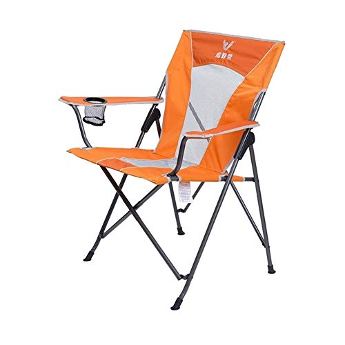 Klappbare Campinghocker Stühle Leichtes Oxford-Tuch Material Orange Stuhl Tragbare Outdoor-Hocker zum Angeln Wandern Camping Picknick Reisen c2023 (Farbe: Orange) von Generic