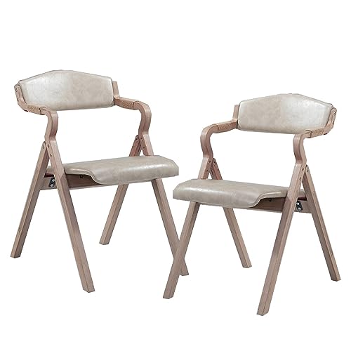 Klappbare Esszimmerstühle 2er-Set, Klappbare Küchenstühle aus Holz mit gepolsterter Sitzfläche, Gepolsterter Sitz für den Innen- und Außenbereich, Esszimmerstühle aus Holz für die Hochzeit im Homeoff Klappbare Esszimmerstühle 2er-Set, Klappbare Küchenstühle aus Holz mit gepolsterter Sitzfläche, Gepolsterter Sitz für den Innen- und Außenbereich, Esszimmerstühle aus Holz für die Hochzeit im Homeoff von Generic