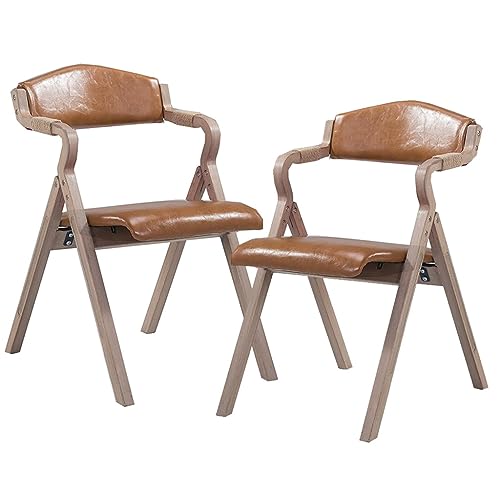 Klappbare Esszimmerstühle 2er-Set, Klappbare Küchenstühle aus Holz mit gepolsterter Sitzfläche, Gepolsterter Sitz für den Innen- und Außenbereich, Esszimmerstühle aus Holz für die Hochzeit im Homeoff Klappbare Esszimmerstühle 2er-Set, Klappbare Küchenstühle aus Holz mit gepolsterter Sitzfläche, Gepolsterter Sitz für den Innen- und Außenbereich, Esszimmerstühle aus Holz für die Hochzeit im Homeoff von Generic