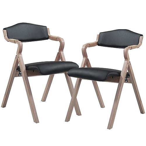 Klappbare Esszimmerstühle 2er-Set, Klappbare Küchenstühle aus Holz mit gepolsterter Sitzfläche, Gepolsterter Sitz für den Innen- und Außenbereich, Esszimmerstühle aus Holz für die Hochzeit im Homeoff Klappbare Esszimmerstühle 2er-Set, Klappbare Küchenstühle aus Holz mit gepolsterter Sitzfläche, Gepolsterter Sitz für den Innen- und Außenbereich, Esszimmerstühle aus Holz für die Hochzeit im Homeoff von Generic
