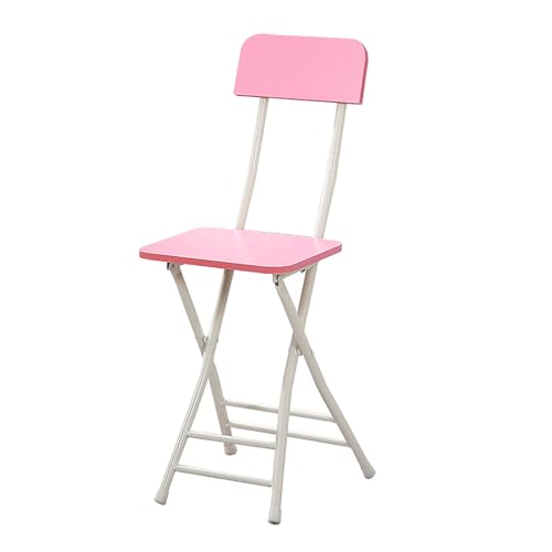 Klappbarer Barhocker, Gartenstühle Hochlehner, Sofort Einsatzbereit, Modern und Schlicht, Geeignet für Balkon, Garten, Drinnen und Draußen(Pink) von Generic