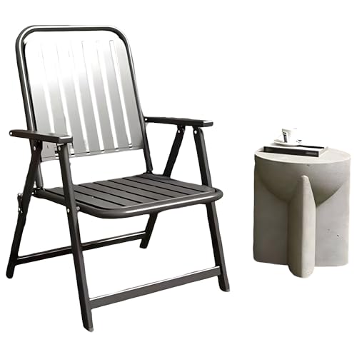 Klappbarer Barhocker 45 cm, Tresenhocker mit Rückenlehne, Barstühle für Außenbereich und Büro(Black) von Generic