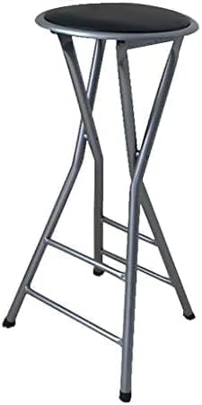 Klappbarer Barhocker Einfacher Barstuhl Hochstuhl Klapphocker Esszimmerstuhl Sessel Pu Hocker Tragbarer Dicker Erwachsenenstuhl Haushalt, Black von Generic