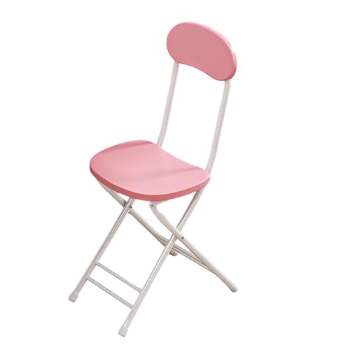 Klappbarer Barhocker mit Rückenlehne, Hoher Faltbarer Stuhl für Küche, Picknick, Garten, Geschäft(Pink) von Generic