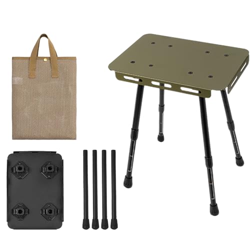 Klappbarer Campingtisch – Klapptisch für den Außenbereich, tragbarer Schreibtisch mit verstellbarer Höhe und rutschfester Tischplatte für Zuhause, Küche, Schlafsaal, Klassenzimmer von Generic