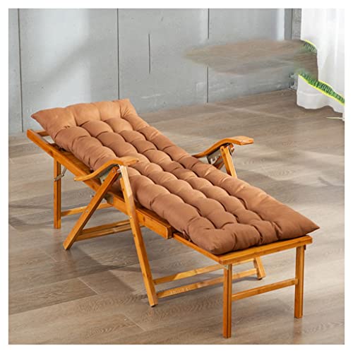 Klappbarer Loungesessel für draußen, Holzakzent mit Ottomane und 5-Fach Verstellbarer Liegeposition, perfekt für Terrasse, Sonnenbaden und Strand von Generic