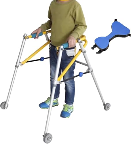 Klappbarer Rollator Für Kinder Mit Rädern, Höhenverstellbarer Rollator Aus Aluminiumlegierung, Leichter Hinterer Rollator Walker Für Behinderte Verletzte Rehabilitationstraining, Yellow, S(42 Klappbarer Rollator Für Kinder Mit Rädern, Höhenverstellbarer Rollator Aus Aluminiumlegierung, Leichter Hinterer Rollator Walker Für Behinderte Verletzte Rehabilitationstraining, Yellow, S(42 von Generic