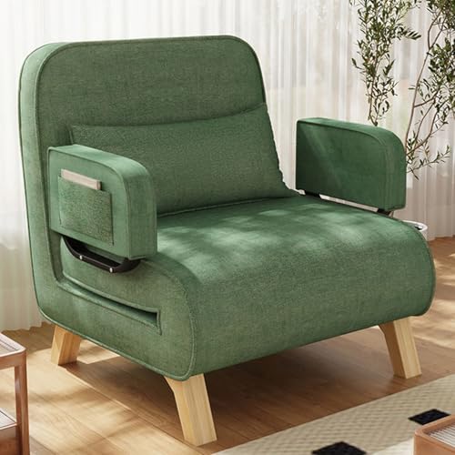 Klappbares Schlafsofa 3-in-1 Schlaferstuhl Schlafsof Sofa mit Schlaffunktion Umwandelbares Schlafcouch mit Verstellbarer Rückenlehne Leinenstoff Abnehmbar und Waschbar für Wohn und Schlafzimmer(Green) Klappbares Schlafsofa 3-in-1 Schlaferstuhl Schlafsof Sofa mit Schlaffunktion Umwandelbares Schlafcouch mit Verstellbarer Rückenlehne Leinenstoff Abnehmbar und Waschbar für Wohn und Schlafzimmer(Green) von Generic