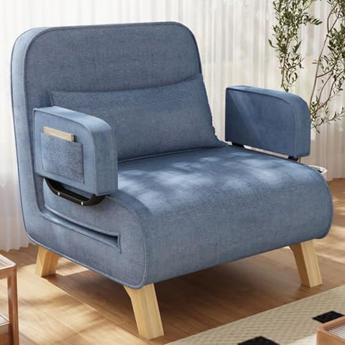 Klappbares Schlafsofa 3-in-1 Schlaferstuhl Schlafsof Sofa mit Schlaffunktion Umwandelbares Schlafcouch mit Verstellbarer Rückenlehne Leinenstoff Abnehmbar und Waschbar für Wohn und Schlafzimmer(Blue) Klappbares Schlafsofa 3-in-1 Schlaferstuhl Schlafsof Sofa mit Schlaffunktion Umwandelbares Schlafcouch mit Verstellbarer Rückenlehne Leinenstoff Abnehmbar und Waschbar für Wohn und Schlafzimmer(Blue) von Generic