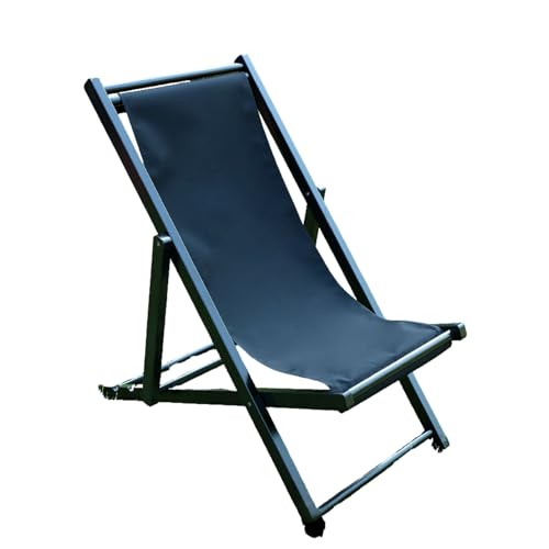 Klappende Holzdeckstuhl Holz Beach Stuhl Seaside Sonne Liege Outdoor Garten Liege Klappdeckel Stuhl C 128 * 58cm von Generic