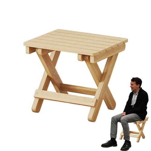 Klapphocker, Klapphocker – tragbare Trittleiter aus Holz – faltbare Trittleiter, leicht, Fußstütze, faltbar, robust, für Outdoor-Wandern, Angeln, Camping Klapphocker, Klapphocker – tragbare Trittleiter aus Holz – faltbare Trittleiter, leicht, Fußstütze, faltbar, robust, für Outdoor-Wandern, Angeln, Camping von Generic