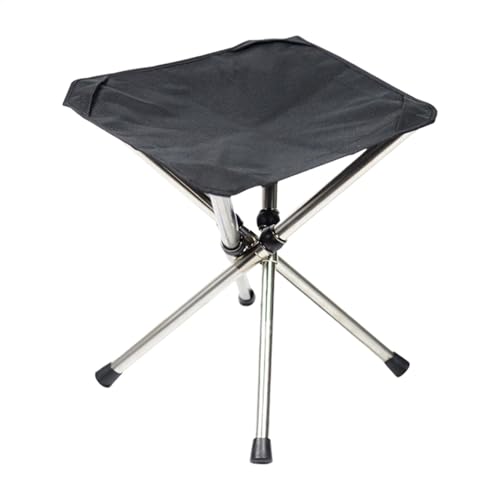 Klapphocker Camping - Kompakter Hocker Faltbarer Campinghocker Stuhl | Tragbarer Outdoor-Stuhl Hocker zum Angeln, leichte Edelstahlhalterung Sitz für Outdoor-Gartenarbeit, Angeln von Generic