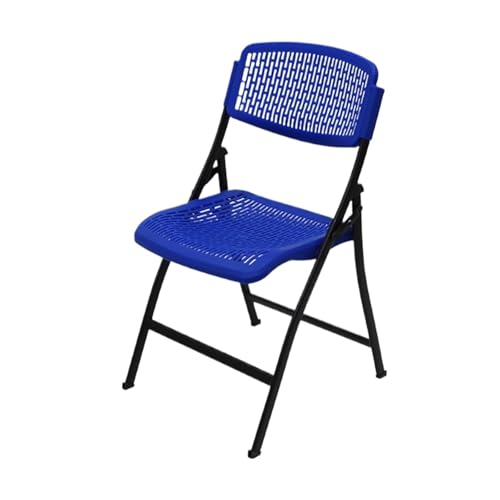 Klappsessel aus Kunststoff mit Atmungsaktivem Netzsitz, Leichter Balkonstühle Klappbar, Stabiler Metallrahmen, Tragkraft 150 kg, Geeignet für Esszimmer, Veranstaltungen, Büro(Blue) von Generic