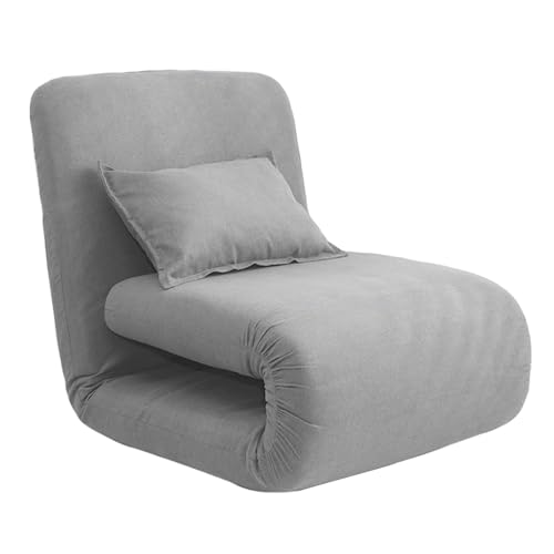 Klappsessel mit Schlaffunktion Abnehmbar und Waschbar Baumwoll- und Leinenstoff Gästebett Klappbar Klappbett Tragkraft 100 Kg Geeignet für Wohnzimmer, Schlafzimmer(C) von Generic