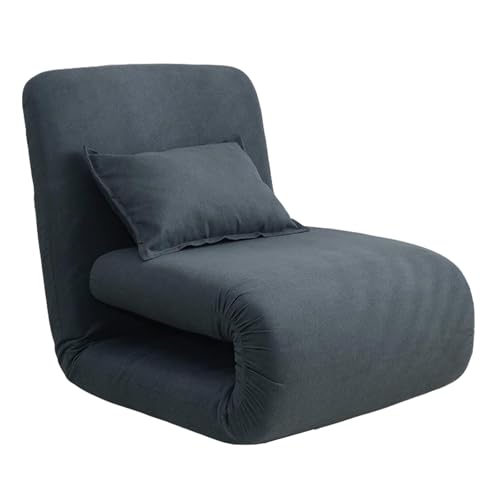 Klappsessel mit Schlaffunktion Abnehmbar und Waschbar Baumwoll- und Leinenstoff Gästebett Klappbar Klappbett Tragkraft 100 Kg Geeignet für Wohnzimmer, Schlafzimmer(D) von Generic