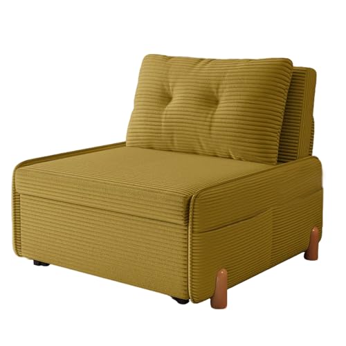 Klappsessel mit Schlaffunktion Latex- und Schaumstofffüllung Verstärkter Metallrahmen Schlafsessel Klappbar Cord Ergonomisches Design Geeignet für Arbeitszimmer, Atelier, Balkon(G) von Generic