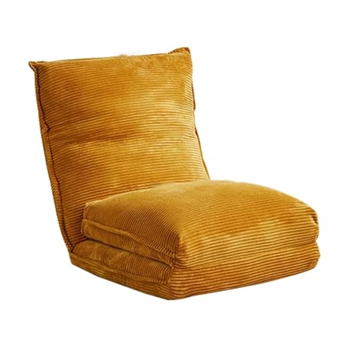 Klappsessel mit Schlaffunktion Outdoor Ergonomische Unterstützung Metallrahmen 150 Kg Tragkraft Gästebett Klappbar Klappbett Abnehmbar und Waschbar Cordstoff Geeignet für Wohnzimmer(Orange) von Generic
