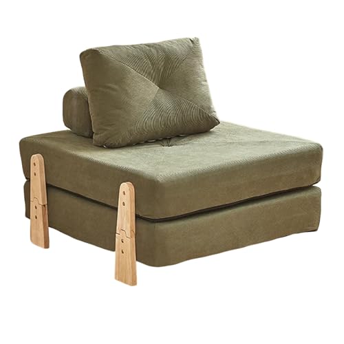 Klappsofa mit Schlaffunktion Klein Abnehmbares Rückenpolster Liegesessel Wohnzimmer Füllung aus Hochelastischem Schaumstoff Geeignet für Wohnzimmer, Balkon, Terrasse(A) von Generic