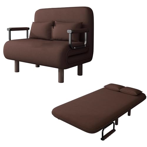 Klappsofa mit Schlaffunktion Modern Baumwoll- und Leinenstoff Ergonomie Gästebett 5-fach Verstellbare Rückenlehne Sofabett mit Klappbaren Stützbeinen für Wohnzimmer, Schlafzimmer(Brown,190*100*28cm) Klappsofa mit Schlaffunktion Modern Baumwoll- und Leinenstoff Ergonomie Gästebett 5-fach Verstellbare Rückenlehne Sofabett mit Klappbaren Stützbeinen für Wohnzimmer, Schlafzimmer(Brown,190*100*28cm) von Generic