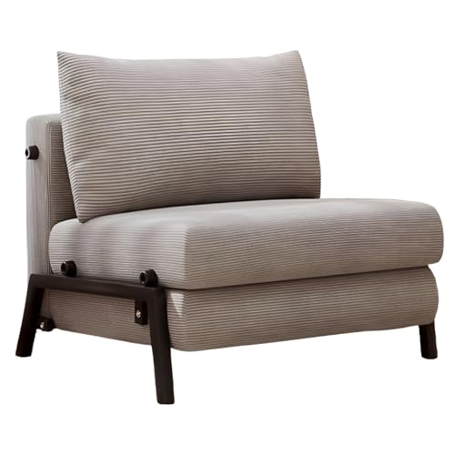 Klappsofa mit Schlaffunktion Modern Hoch Elastischer Schaumstoff Beine aus Kohlenstoffstahl Klappsessel mit Schlaffunktion Beige Geeignet für Kleine Wohnungen und Hotels(Gray,187 * 85 * 30cm) von Generic
