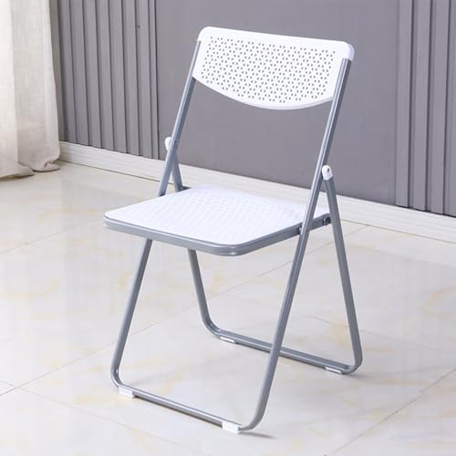Klappstühle Garten mit Hohlem Kissen, Tragbarer Klappbarer Plastikstuhl für Camping, Picknicks, Büro, Veranstaltungen, Hochzeiten, Familienfeiern(Silver) von Generic