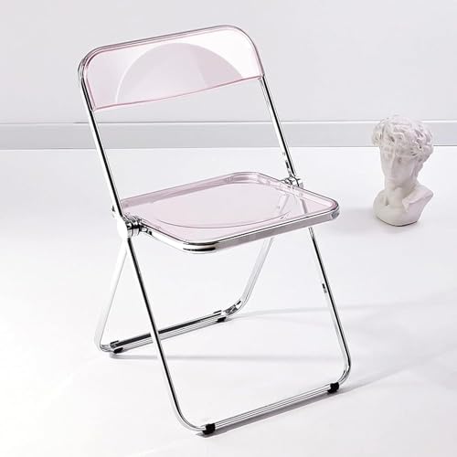 Klappstühle Outdoor-Stuhl Acrylstuhl Für Mehrere Anwendungen Moderne Klappstühle Für Wohnzimmer Esszimmer Schlafzimmer Spielzimmer, Pink, One Size Klappstühle Outdoor-Stuhl Acrylstuhl Für Mehrere Anwendungen Moderne Klappstühle Für Wohnzimmer Esszimmer Schlafzimmer Spielzimmer, Pink, One Size von Generic
